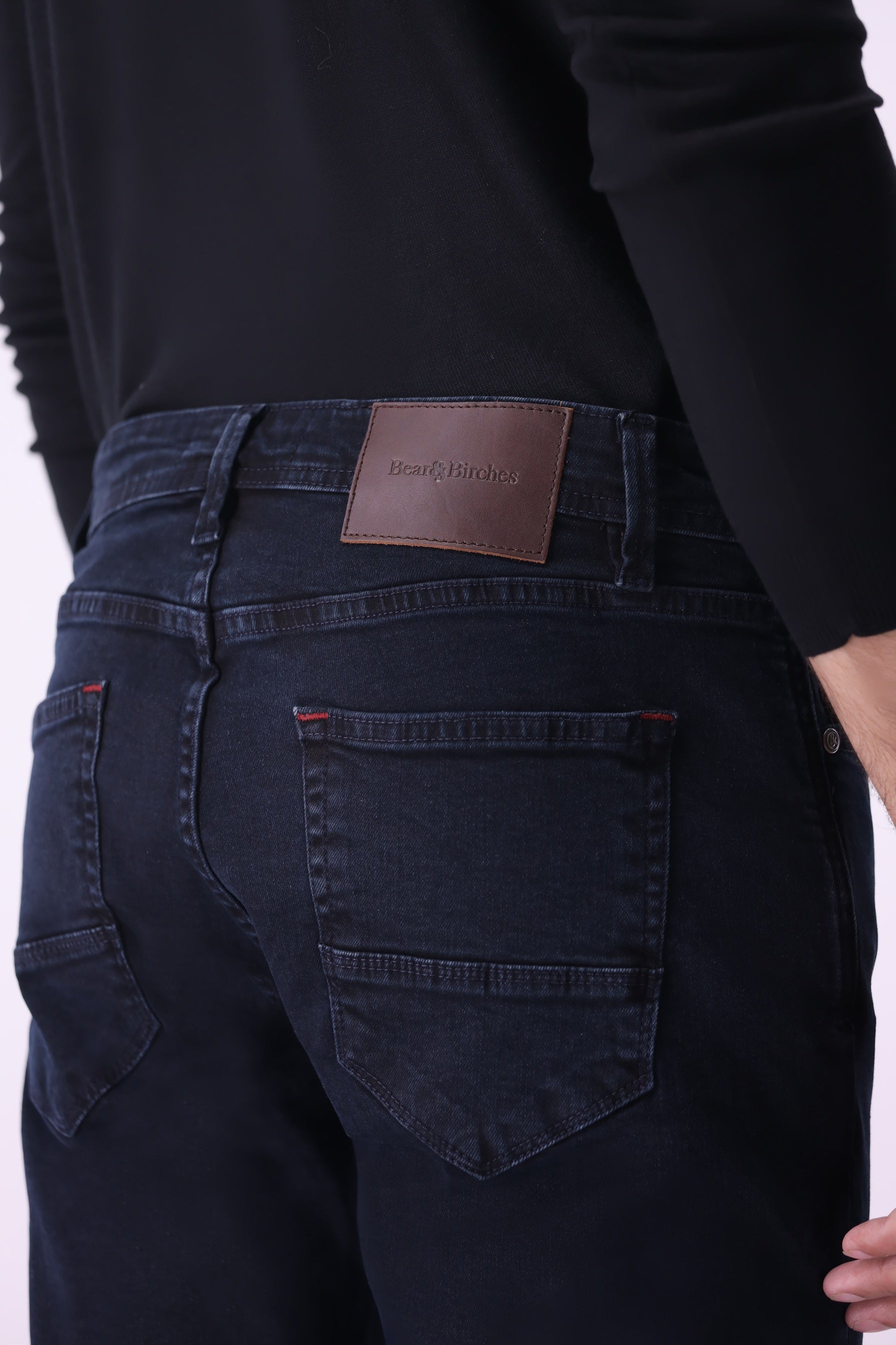 Black indigo slim fit jeans for men – Grizzly sustainable denim